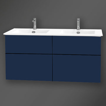 Miller City Wall Mounted Vanity Unit for Full Covered Basin - 4 Drawers