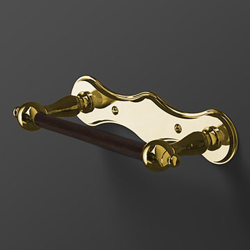 Miller Stockholm Polished Brass Double Post Toilet Roll Holder