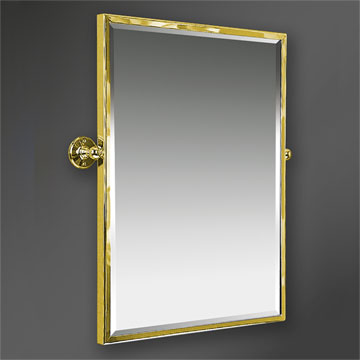 Miller Classic Swivel Mirror 545 x 610mm - Polished Brass Finish Fixing and Brackets