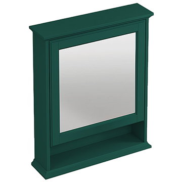 Burlington Traditional Wall Hung Mirrored Open Shelf Cabinet - Reversible Door - 600 x 750mm