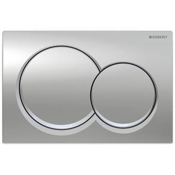 Geberit Alpha01 Rectangular Dual Flush Plate with Round Buttons - 115.035.21.1