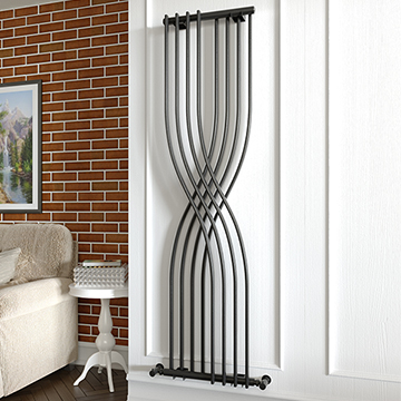 Hudson Reed Xcite Architectural Anthracite Designer Radiator 450 x 1775mm - Steel