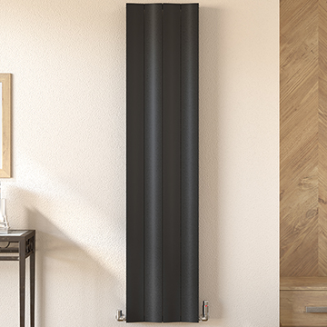 Tivolis Faro Vertical Flat Anthracite Radiator 1800mm High - Aluminium - Double Panel