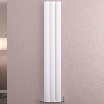 Tivolis Lugo Vertical Flat Panel White Radiator 1800mm High - Aluminium
