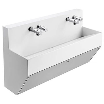 Armitage Shanks Contour-21 Splash Wall Hung Wash Trough with Upsatand - Un Drilled - S0751W4