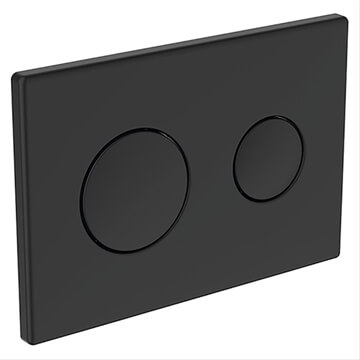 Armitage Shanks Conceala-3 Pneumatic Dual Flush Button and Wall Plate 155 x 225mm - Black
