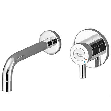 Armitage Shank Contour-2 Wall Mounted 2 Hole Basin Mixer Tap - 230mm Projection