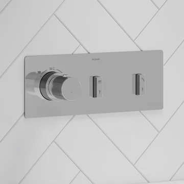 Flova GoSlide Concealed Thermostatic Landscape Shower Valve with SmartBOX - 3 or 4 Control