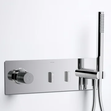 Flova GoSlide Thermostatic Shower Valve with Concealed SmartBox and Handset Kit - 2 Outlet