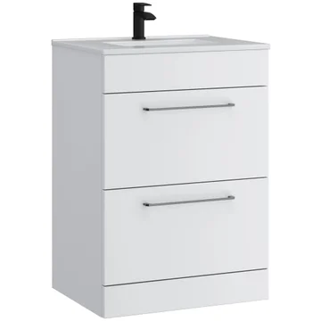 Kartell K-Vit Dove Floorstanding Vanity Unit with Basin - 2 Drawer - 610 x 848mm