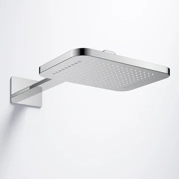 Flova Design Rectangular Fixed Deluxe Rain Shower Head - 2 Function - 312 x 218mm
