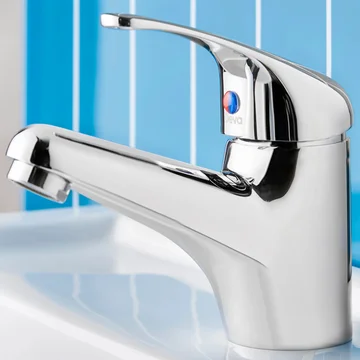 Deva Clifden Chrome Basin Mixer Tap with Press Top Waste - Curved Lever Handle - Deck Mounted