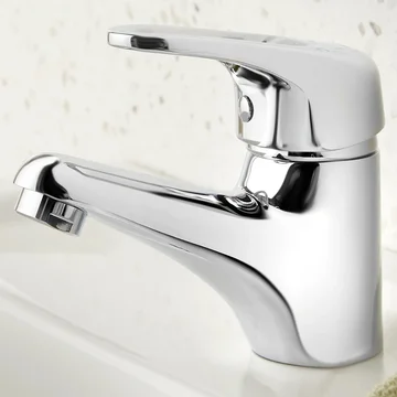 Deva Lace Chrome Finish Basin Mixer Tap with Press Top Waste - Loop Handle - Deck Mounted