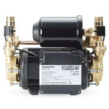 Stuart Turner Monsoon Universal S4.0 Bar Twin Black Shower Pump