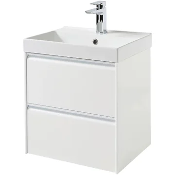 Kartell K-Vit Moon Wall Hung Vanity Unit with Basin - Handle-Less - 2 Drawer