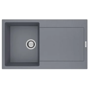 Clearwater Carina Croma Finish Quarsil Granite Inset Kitchen Sink with Drainer - 1 Bowl