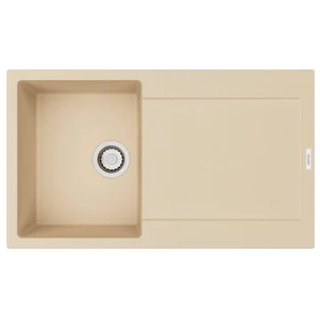 Clearwater Carina Moonstone Finish Quarsil Granite Inset Kitchen Sink with Drainer - 1 Bowl