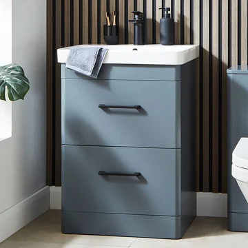 Kartell K-Vit Options-24 Floorstanding Vanity Unit with Basin - 2 Drawer - 860mm High - Image