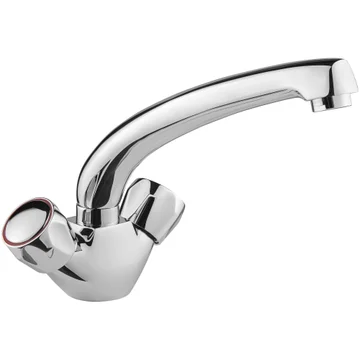 Deva Vitality Round Chrome Deck Mounted Kitchen Sink Mixer Tap