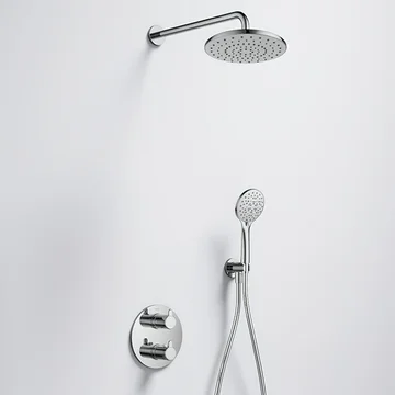 Flova Moonlight GoTurn Concealed Thermostatic Valve with Rainshower and Handset Kit