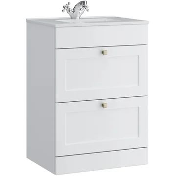 Kartell K-Vit Sanctuary Floorstanding Vanity with Basin - 2 Drawer - 610 x 848mm