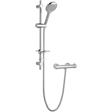 Deva Grasmere Cool Touch Thermostatic Bar Mixer Valve with Multi-Mode Shower Kit - Chrome