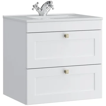 Kartell K-Vit Sanctuary Traditional Wall Hung Vanity with Basin - 2 Drawer