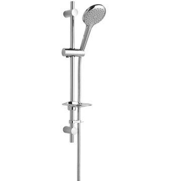 Deva Grasmere Chrome Adjustable Slide Rail Kit with Soap Dish - 685mm High