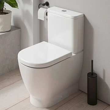 Duravit D-Code Back To Wall Rimless Close Coupled WC Pan - 370 x 600mm