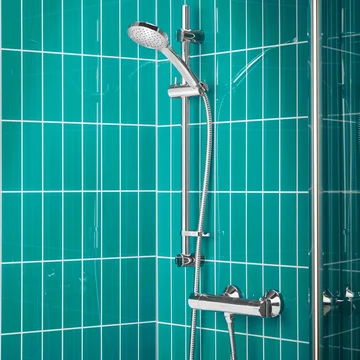 Deva Pennington Thermostatic Bar Valve with Slide Rail Kit - Chrome
