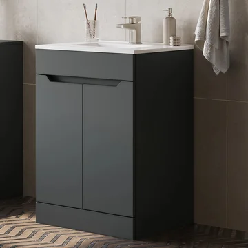 Kartell K-Vit Urban Contemporary Floorstanding Vanity Unit - Handle-Less - 2 Door