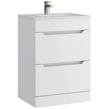 Kartell K-Vit Urban Floorstanding Vanity Unit with Basin - 2 Drawer - 610 x 848mm