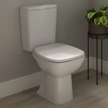 Twyford Alcona Close Coupled Floorstanding Rimfree WC Pan with Cistern - 355 x 625mm