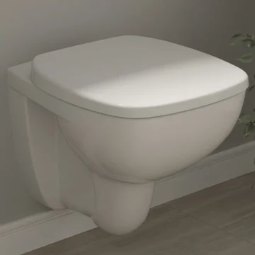 Twyford Alcona Square Compact Wall Hung Rimfree WC Pan - Washdown - 355 x 520mm