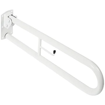 Twyford Avalon Pull-Down Doc M Hinged Support Rail with Toilet Roll Holder