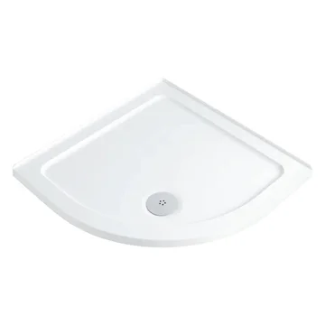 Twyford 2-Upstand Quadrant White Shower Tray -  ABS Capped Acrylic