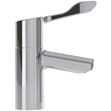 Twyford Sola Therostatic Chrome Basin Mixer Tap - Deck Mounted - Lever Handle