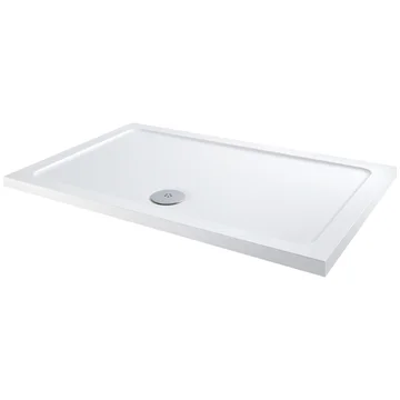 Twyford Flat Top Rectangular White Shower Tray - TR6331WH