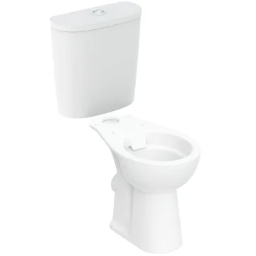 Twyford Alcona Rimfree Floor Standing White Close Coupled WC Pan And Cistern - Open Back - 355 x 460mm