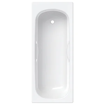 Twyford Celtic White Single Ended Slip Resistant Steel Bath with Grips - 1700 x 700mm