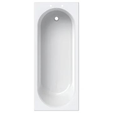 Twyford Mystic Rectangular Single Ended White 2 Tap Hole Bathtub with Legs - 1700 x 700mm - Image