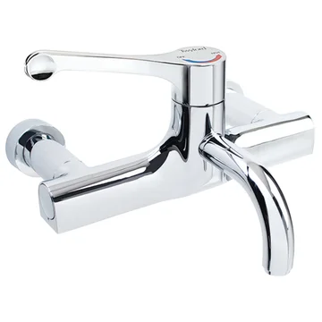 Twyford Sola Chrome Thermostatic Fixed Spout Surgeons Mixer Tap For Wall Mount Installation - SF1131CP