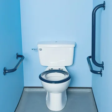 Twyford Avalon Doc-M Ambulant Close-Coupled WC Pack with Rails