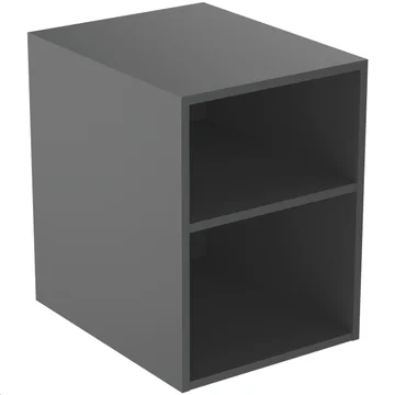 Ideal Standard Finesse Matt Anthracite Side Unit For Vanity - 2 Shelves - 400 x 540mm