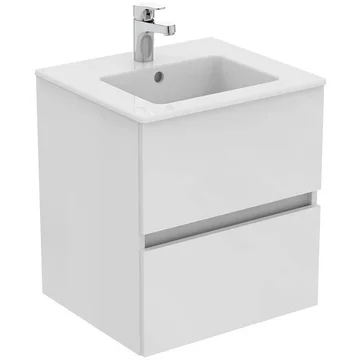 Ideal Standard Eurovit+ Wall Hung Vanity Unit and Basin - 2 Drawers - 565mm High