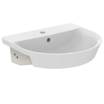 Ideal Standard Connect Air 1 Tap Hole Semi-Recessed Basin with Overflow - 500 x 450mm