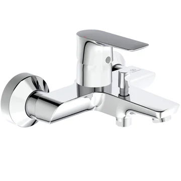 Ideal Standard Connect Air Bath Shower Mixer Tap with Diverter - Flat Handle - Wall Mounted