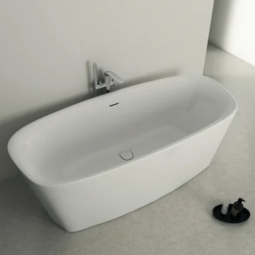 Ideal Standard Dea Freestanding Double Ended Bath with Clicker Waste