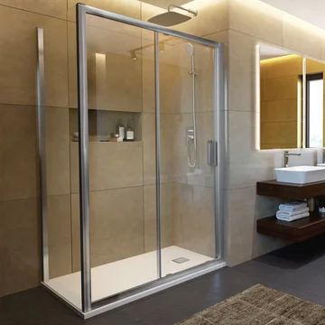 Ideal Standard Connect-2 Sliding Shower Door with Handle - Aluminium Profile