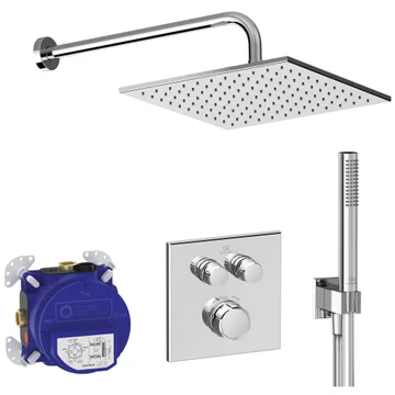 Ideal Standard Ceratherm Navigo Thermostatic Built-In Square Concealed Shower Set